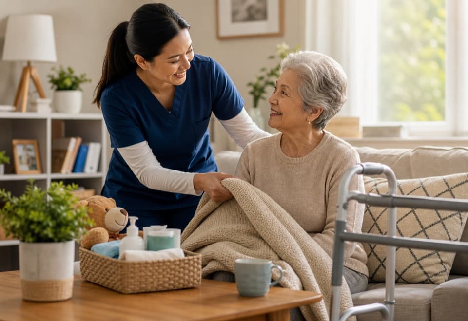 Caregiver helping at home for TRABAJADOR/RA FAMILIAR - CASTELLBISBAL